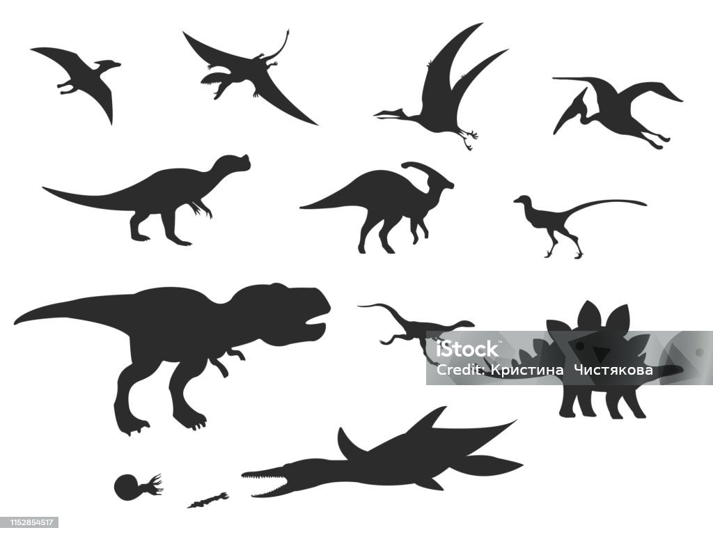 Dinosaurs and Jurassic dino monsters icons Dinosaur stock vector