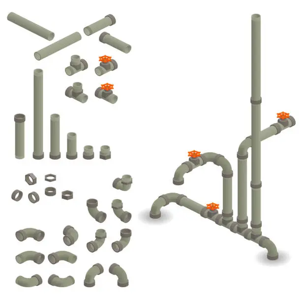 Vector illustration of pipes