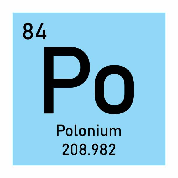 ilustrações de stock, clip art, desenhos animados e ícones de polonium chemical symbol - ionization