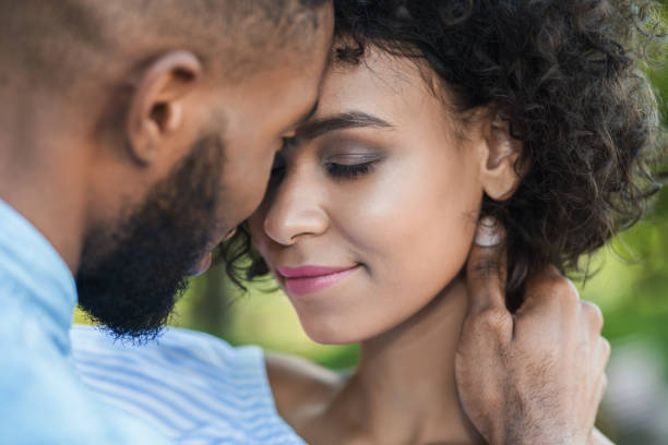 istock Happy and serene couple bonding to each other 1152857255