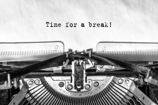istock Time for a break, typed text on an old typewriter 1152857299