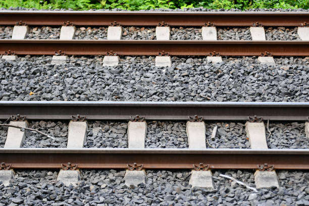 istock Railway lines in front of nature 1152863610