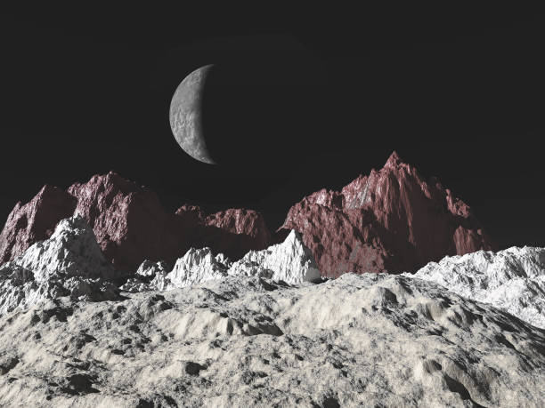3d illustration of a Pluto landscape