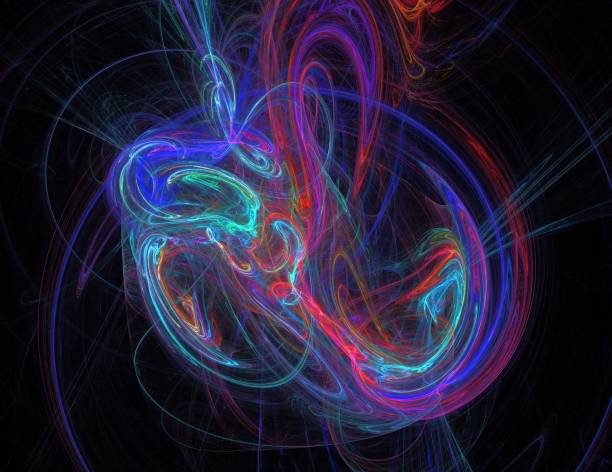 istock image of one Digital Fractal on Black Color 1152865963