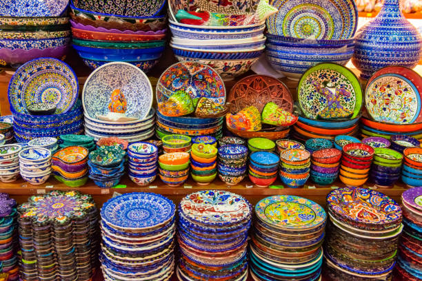 istock Classical Turkish ceramics on the market 1152874428