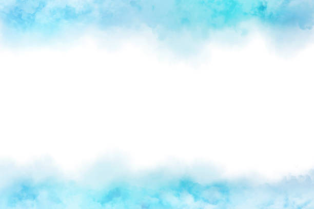 istock Abstract blue watercolor with cloud texture background 1152874469