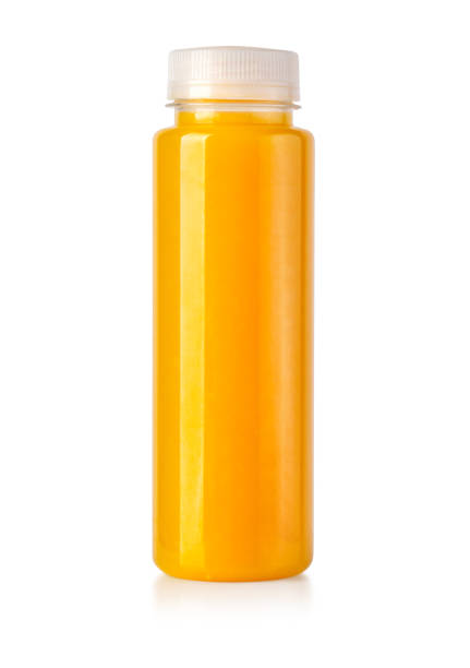 istock orange juice bottle on white 1152875712