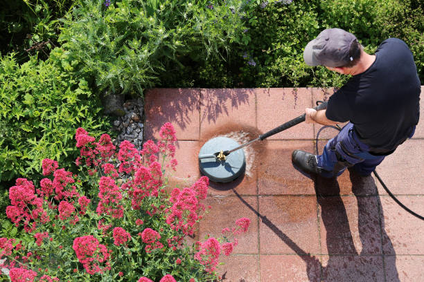 istock Cleaning stone slabs with the high-pressure cleaner 1152875764