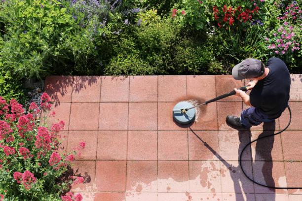 istock Cleaning stone slabs with the high-pressure cleaner 1152875802