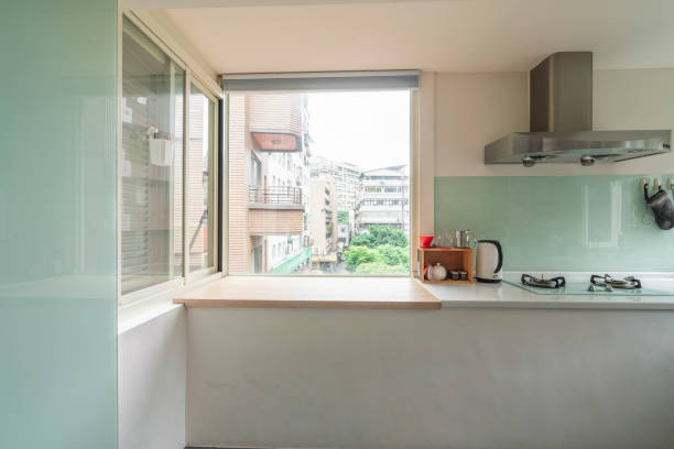 istock Interior view of a modern kitchen with no people 1152876574