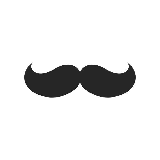 illustrations, cliparts, dessins animés et icônes de icône de moustache. symbole élégant de moustache hipster. modèle de conception pour mascarade, vacances, fête ou logo pour salon de coiffure. art vintage rétro. - mustache