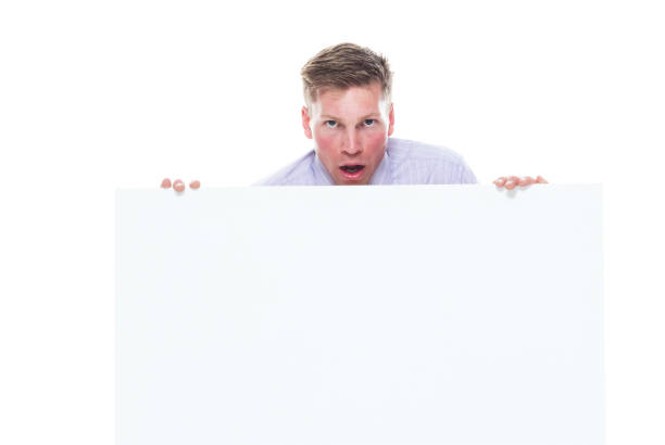 istock Young attractive businessman on white background - shocked 1152881101