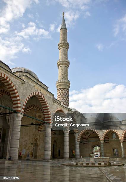 Edirne Three Şerefeli Mosque Uc Serefeli Mosque Stock Photo - Download Image Now - Architectural Dome, Architecture, Balcony