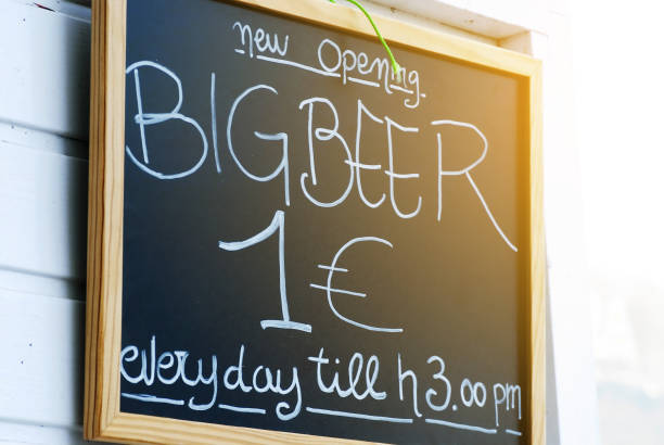 istock Blackboard sign beer price list 1152881223
