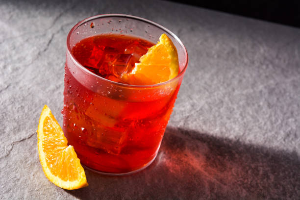 istock Negroni cocktail with piece of orange 1152881227