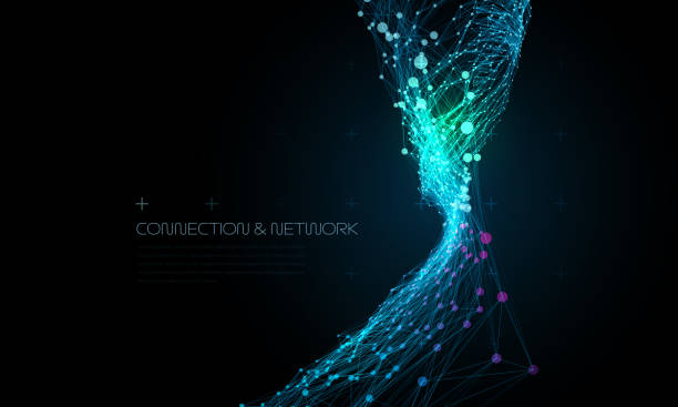 Abstract Network Background Abstract vector illustration of network. File organized  with layers. Global color used. science and technology concept stock illustrations