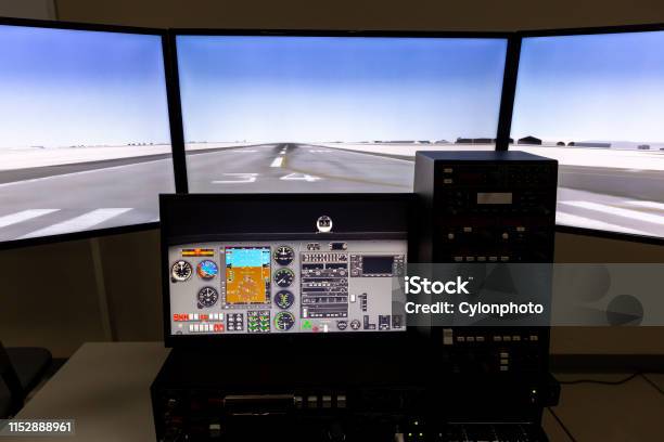 Kampfflugzeug Simulator Schulungsraum Stockfoto und mehr Bilder von Imitation - Imitation, Fliegen, Pilot