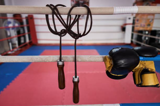 istock Kickboxing equipment in the gym 1152891789