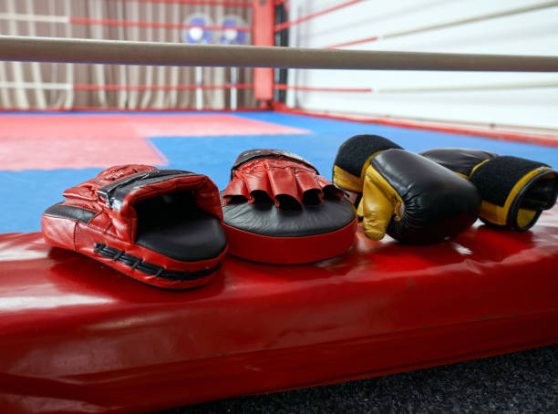 istock Kickboxing equipment in the gym 1152891794