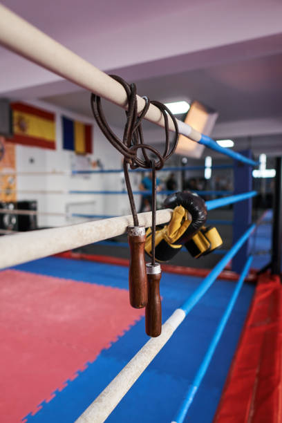 istock Kickboxing equipment in the gym 1152891817