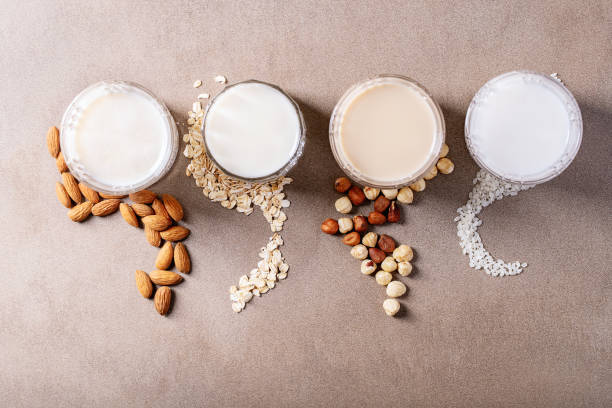 istock Almond, hazelnut, oat and rice milk 1152893734