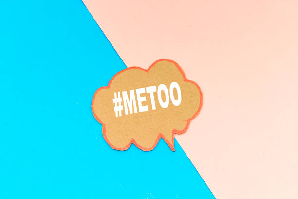istock metoo speech bubble isolated on pink and blue background 1152895295