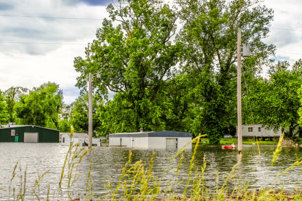 istock Flooded mobile house in Missouri 1152897445