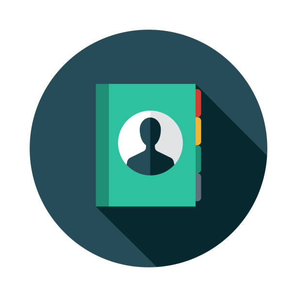 ikona zákaznického servisu adresáře - adresář stock ilustrace