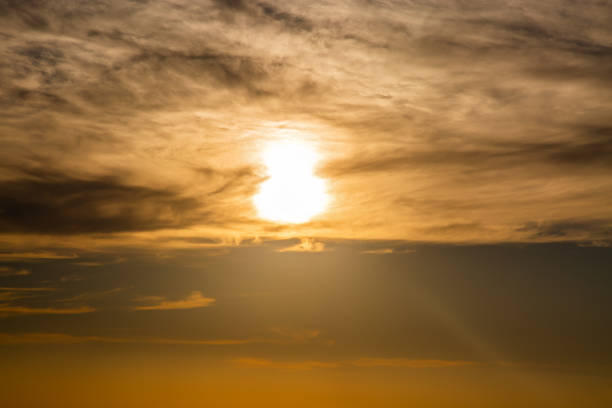 istock Texture. Sun on the clouds. Sunset. Last lights of sun 1152909421