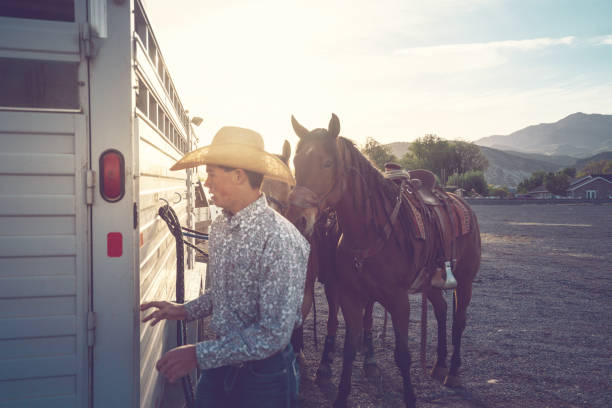 istock Prepping the horse for a rodeo event 1152910359