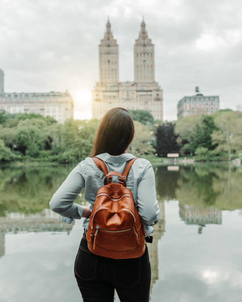 istock Young woman traveling in Central Park 1152914089