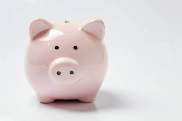 istock Pink piggy bank isolated on white background 1152914815