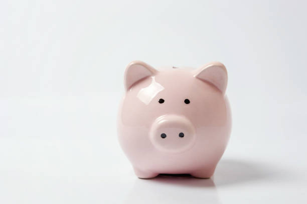 istock Pink piggy bank isolated on white background 1152914820