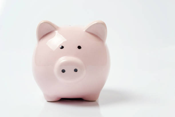 istock Pink piggy bank isolated on white background 1152914830