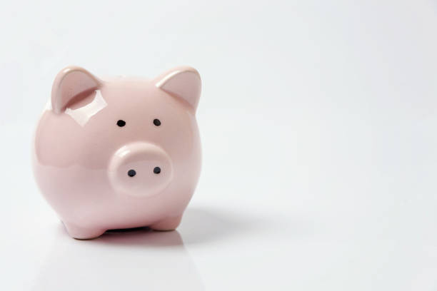 istock Pink piggy bank isolated on white background 1152914859