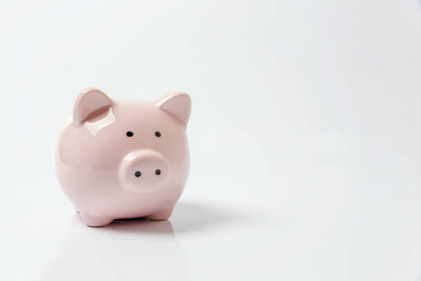 istock Pink piggy bank isolated on white background 1152914874