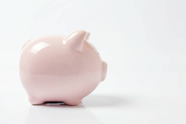 istock Pink piggy bank isolated on white background 1152915146