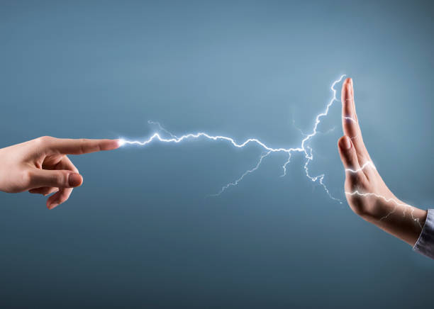 ELECTRICITY STRAINGHT / Danger concept  (Click for more) stock photo