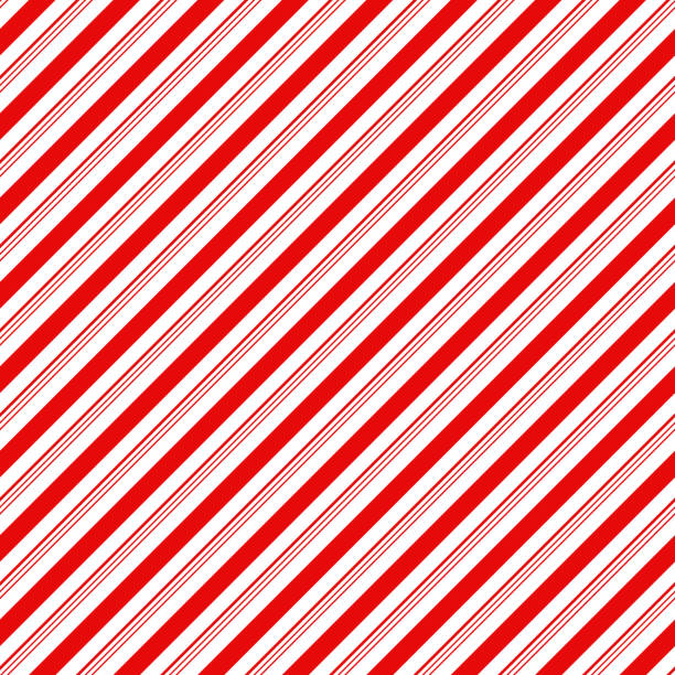 Candy Cane Stripes Seamless Pattern Diagonal candy cane stripes repeating pattern design candy cane striped stock illustrations