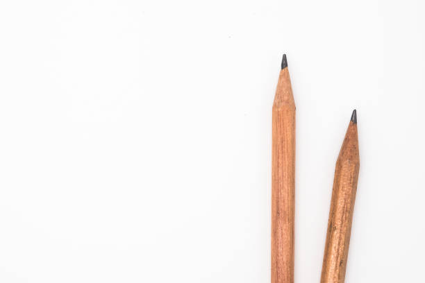 istock Two wooden pencil isolated on white background 1152934792