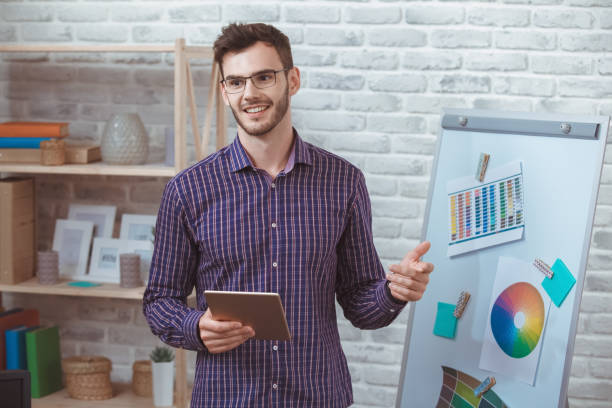 istock Graphic designer small business home office concept project presentation 1152937795