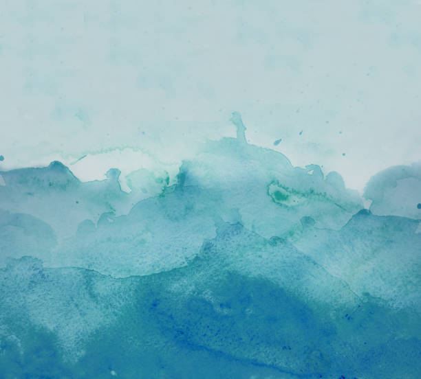 istock Blue watercolor background - abstract ocean 1152939895