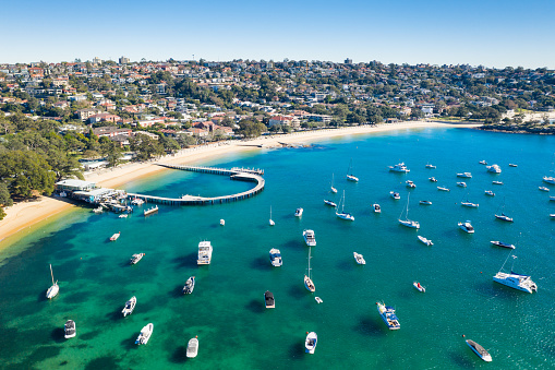 Aerial view of Balmoral Beach, Sydney, Australia