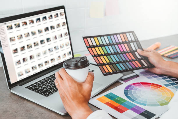 istock Graphic designer creative planning and thinking of ideas for success work project 1152943685