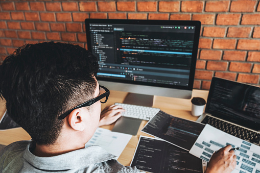 Developing Programmer Development Website Design And Coding ...
