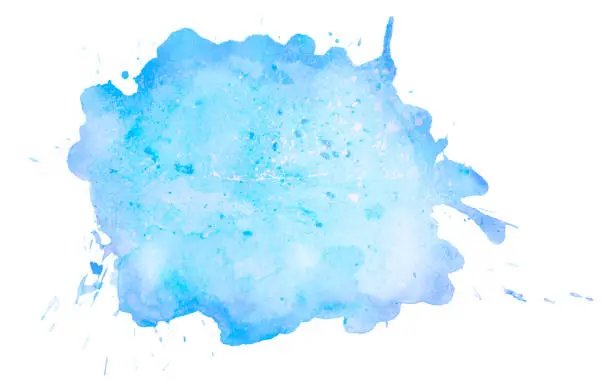 Photo of blue watercolor spot
