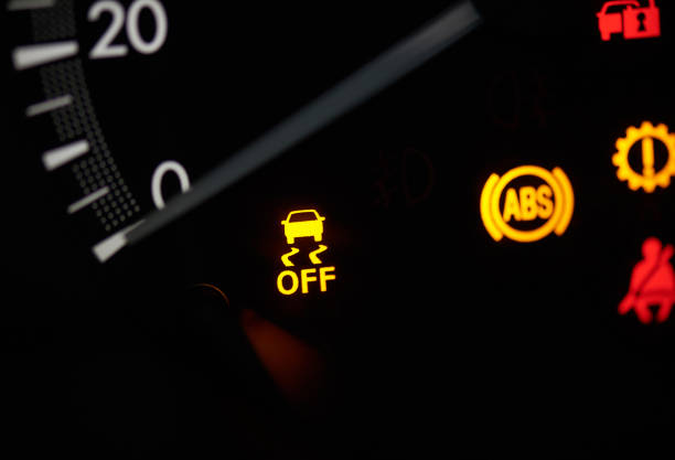 Close up of car speedometer