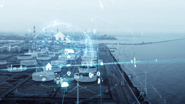 istock Modern plant and communication network concept. IoT (Internet of Things). INDUSTRY 4.0 1152958124
