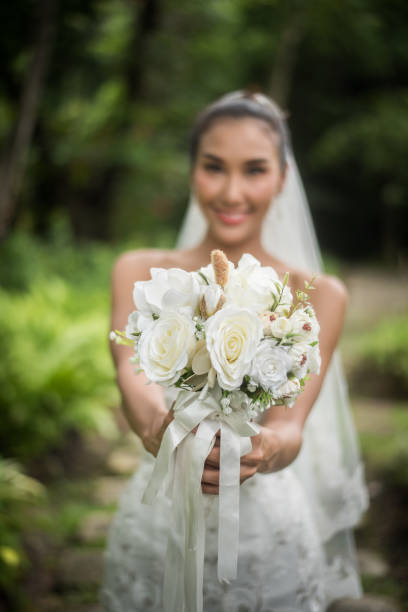istock Beautiful Bride with wedding bridal bouquet. 1152961477