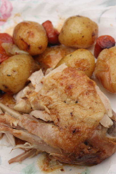 istock Roast chicken with cocotte with potatoes and hash browns 1152965397